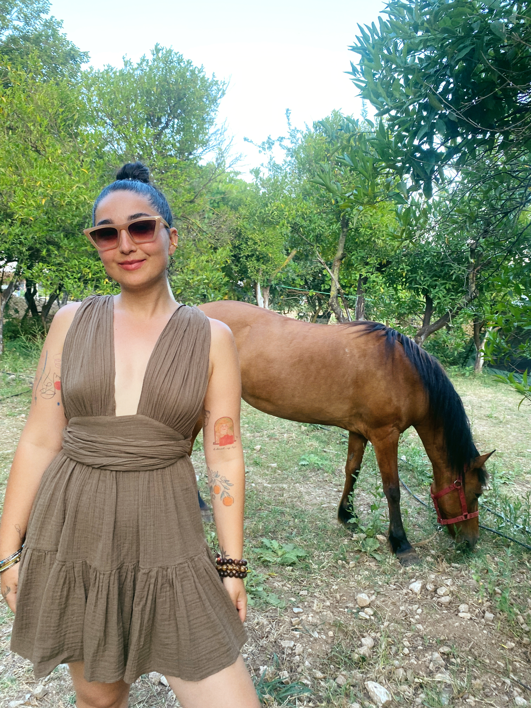 Layemut Elbise NEUTRAL BROWN