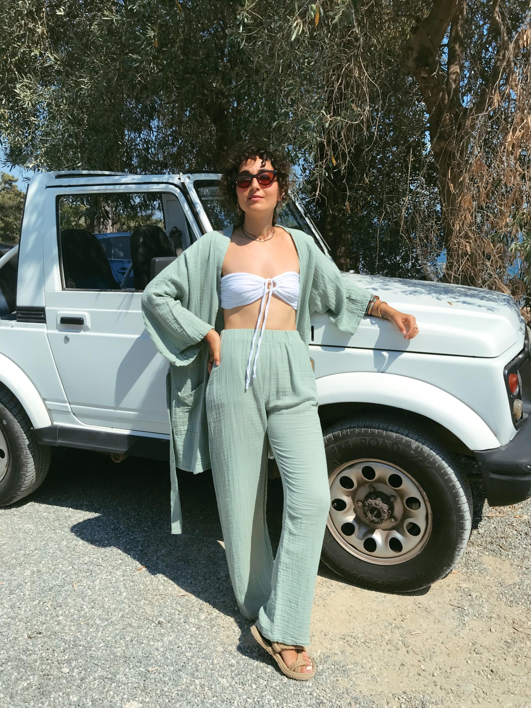 Margarit Pantolon-MİNT GREEN