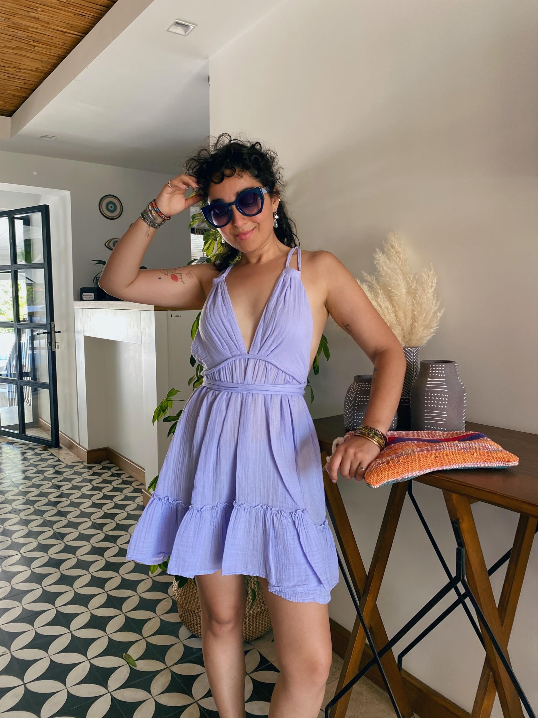 Mia Elbise-PURPLE HEATHER