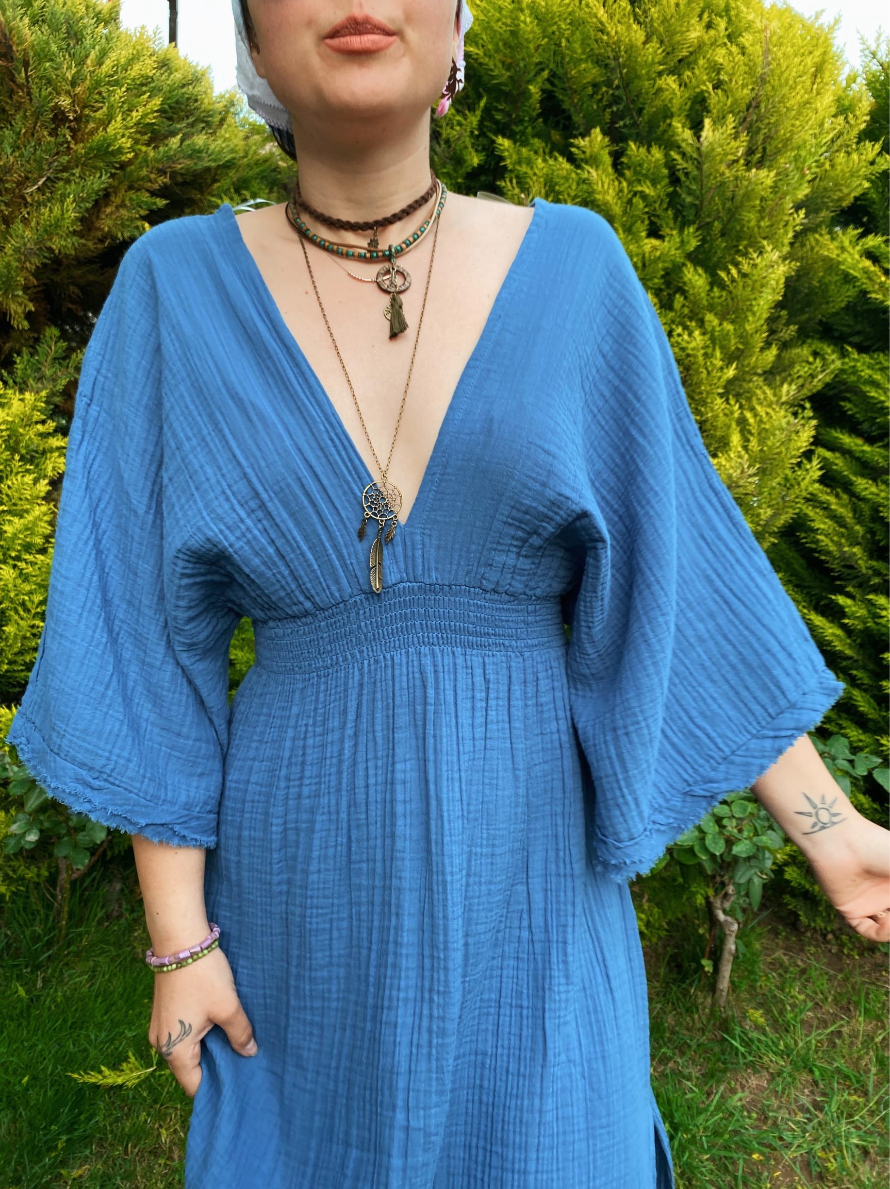 Nazende Elbise-MOONLİGHT BLUE