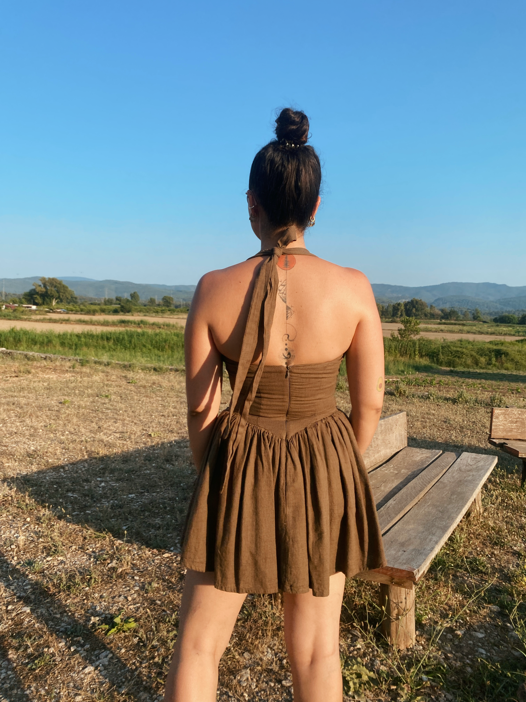 Nehir Elbise NEUTRAL BROWN