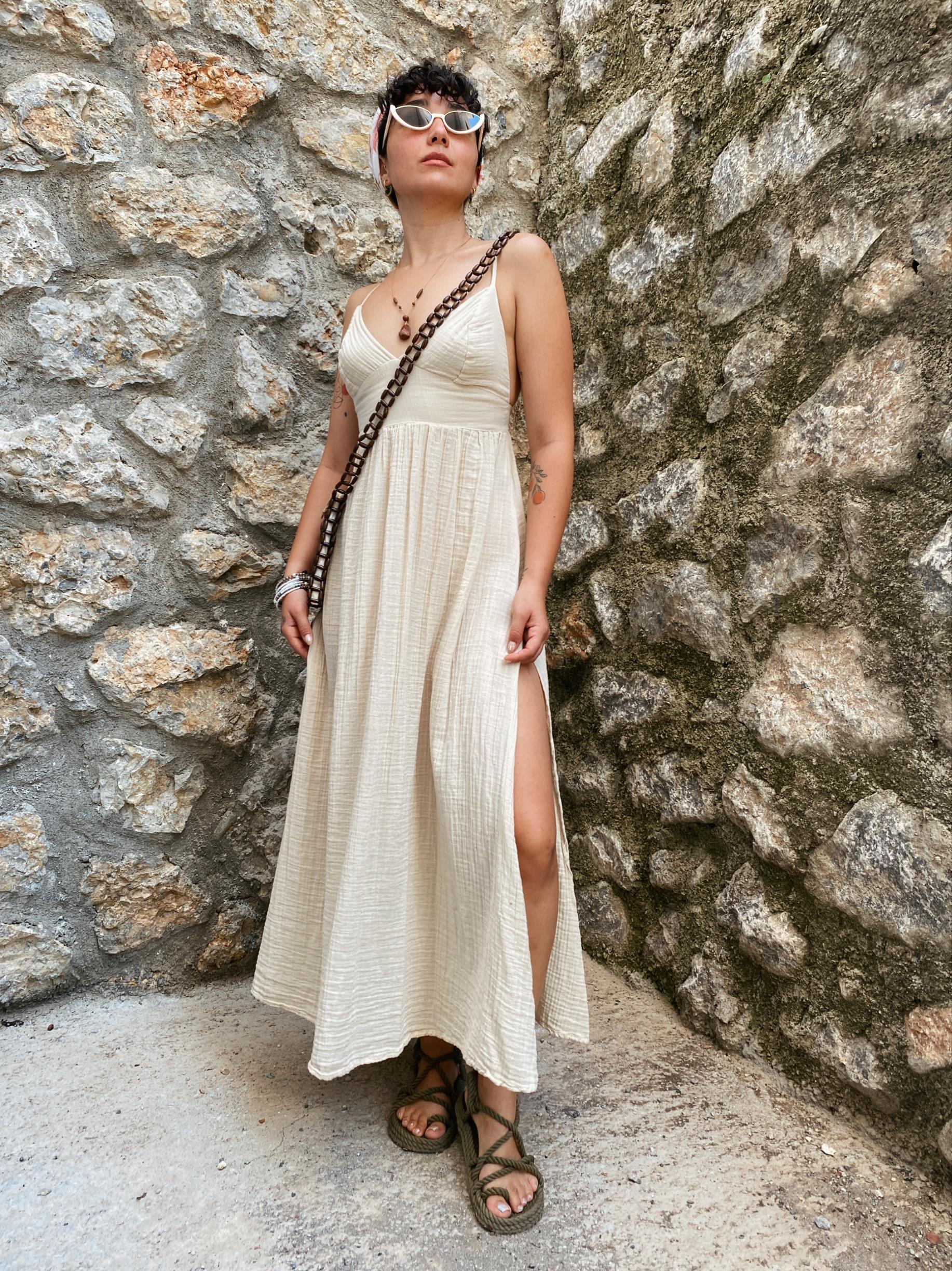 Nergis Elbise-BEİGE