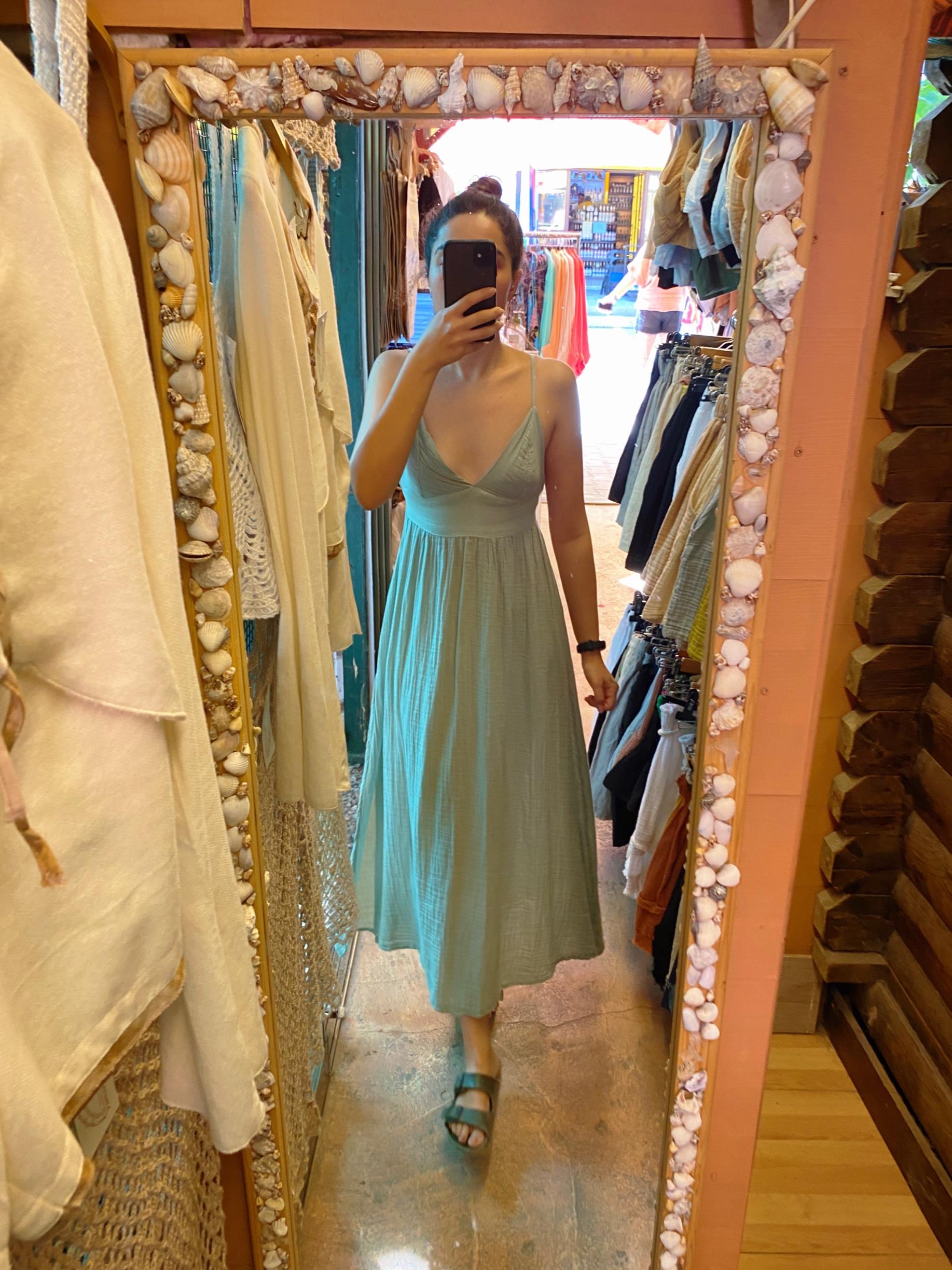 Nergis Elbise-MİNT GREEN