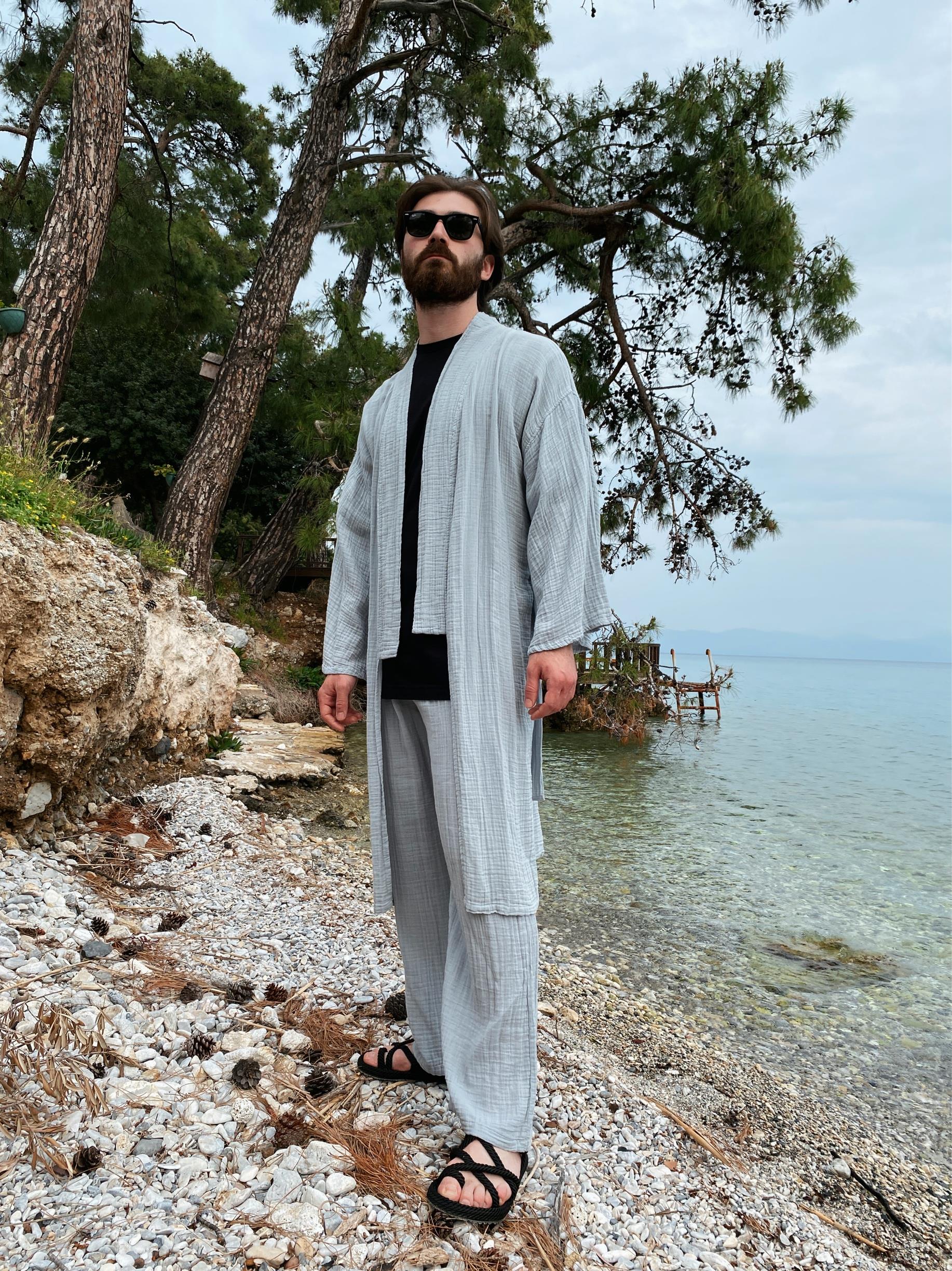 Norm Unisex Kimono LİGHT GREY