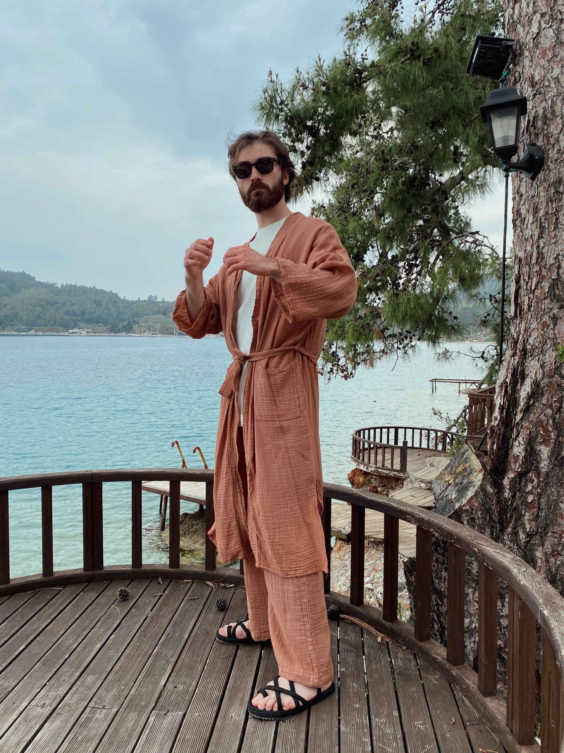 Nous Unisex Kimono MOCHA