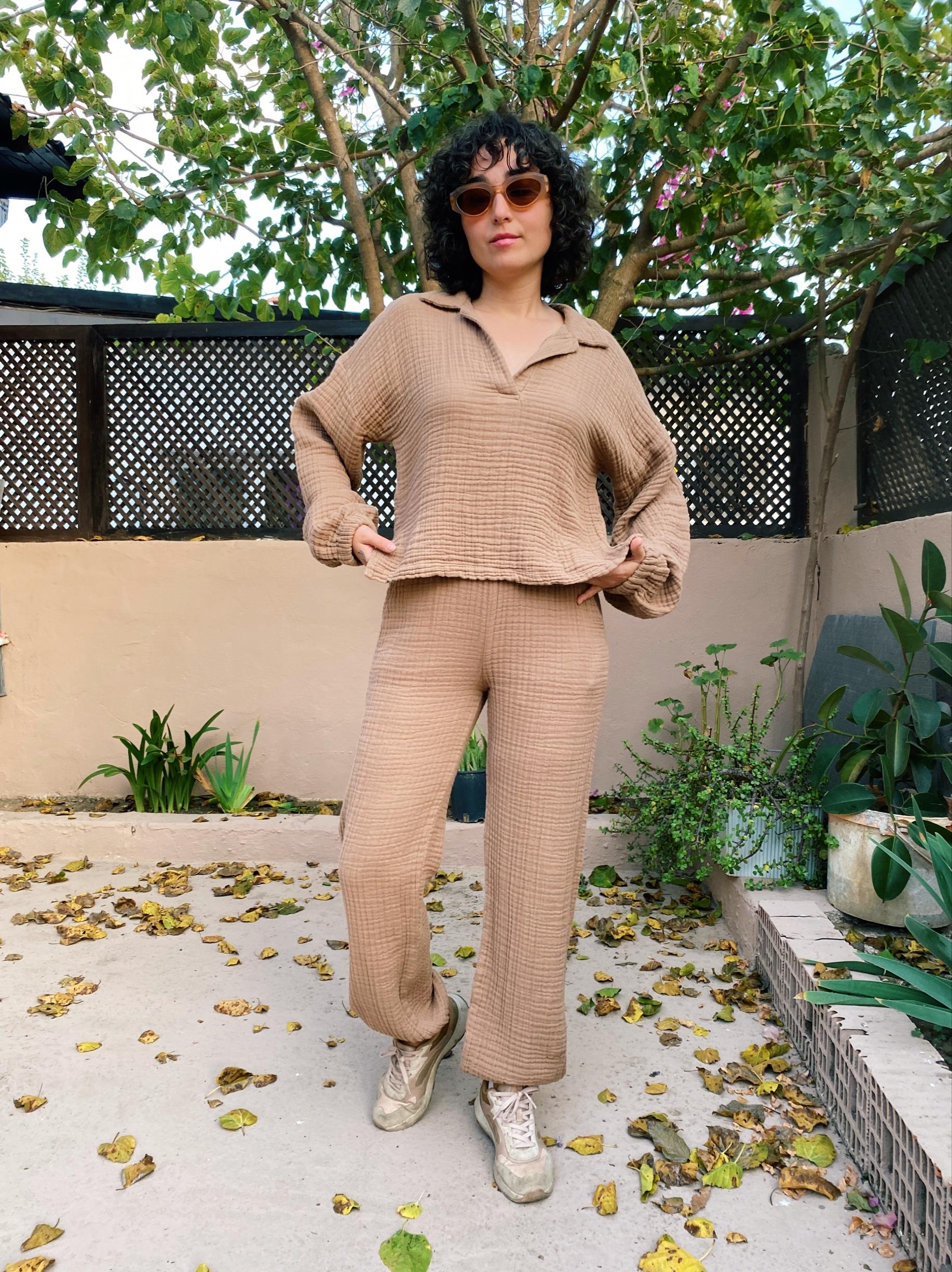 Paça Laslik Detaylı Sweat Pantolon PRALİNE