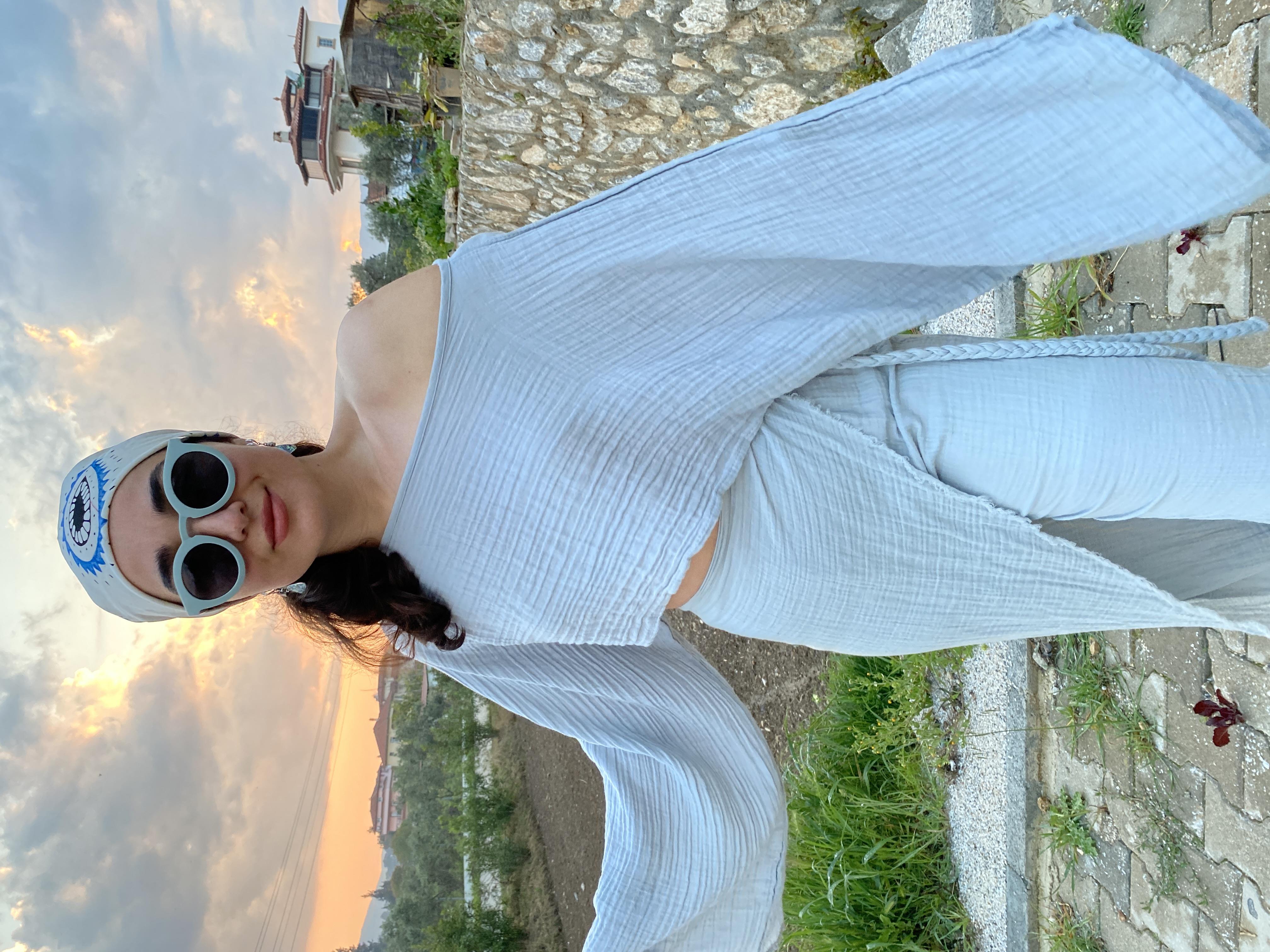 Pendula Crop Bluz LİGHT GREY