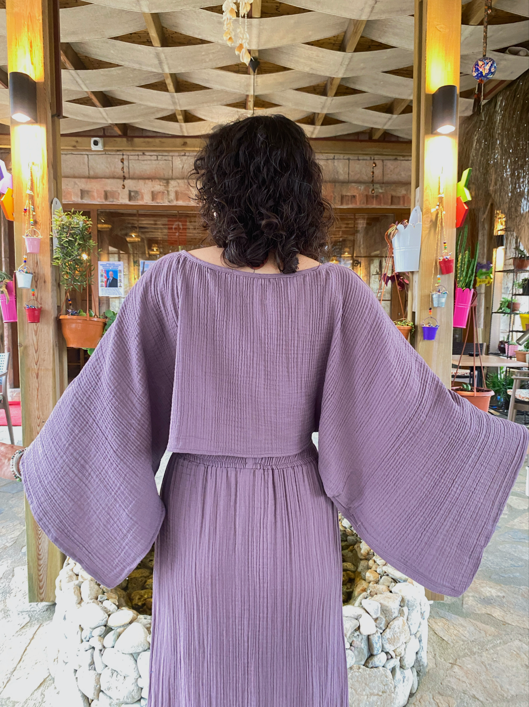 Pendula Crop Bluz-TWİLİGHT MOUVE