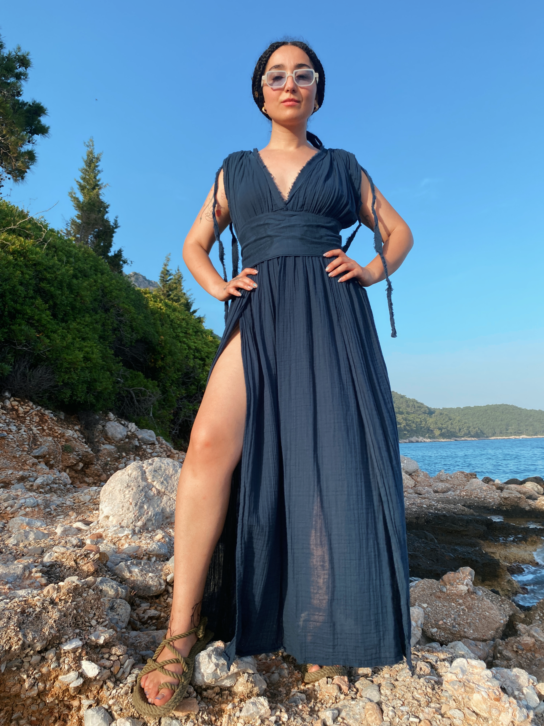 Şahmeran Elbise-MİDNİGHT NAVY