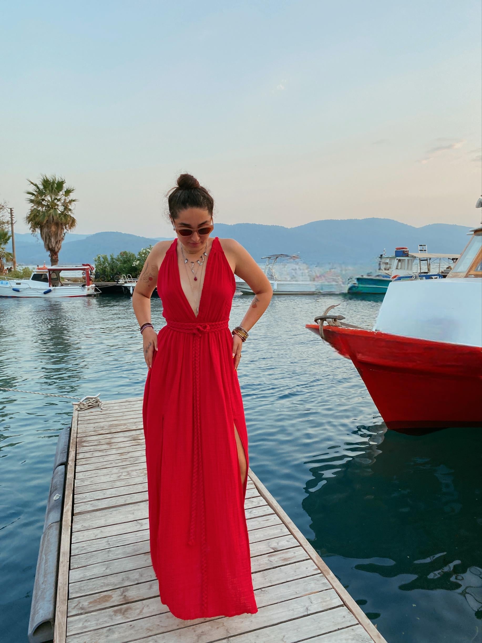 Sarmaşık Elbise-BARBADOS CHERRY