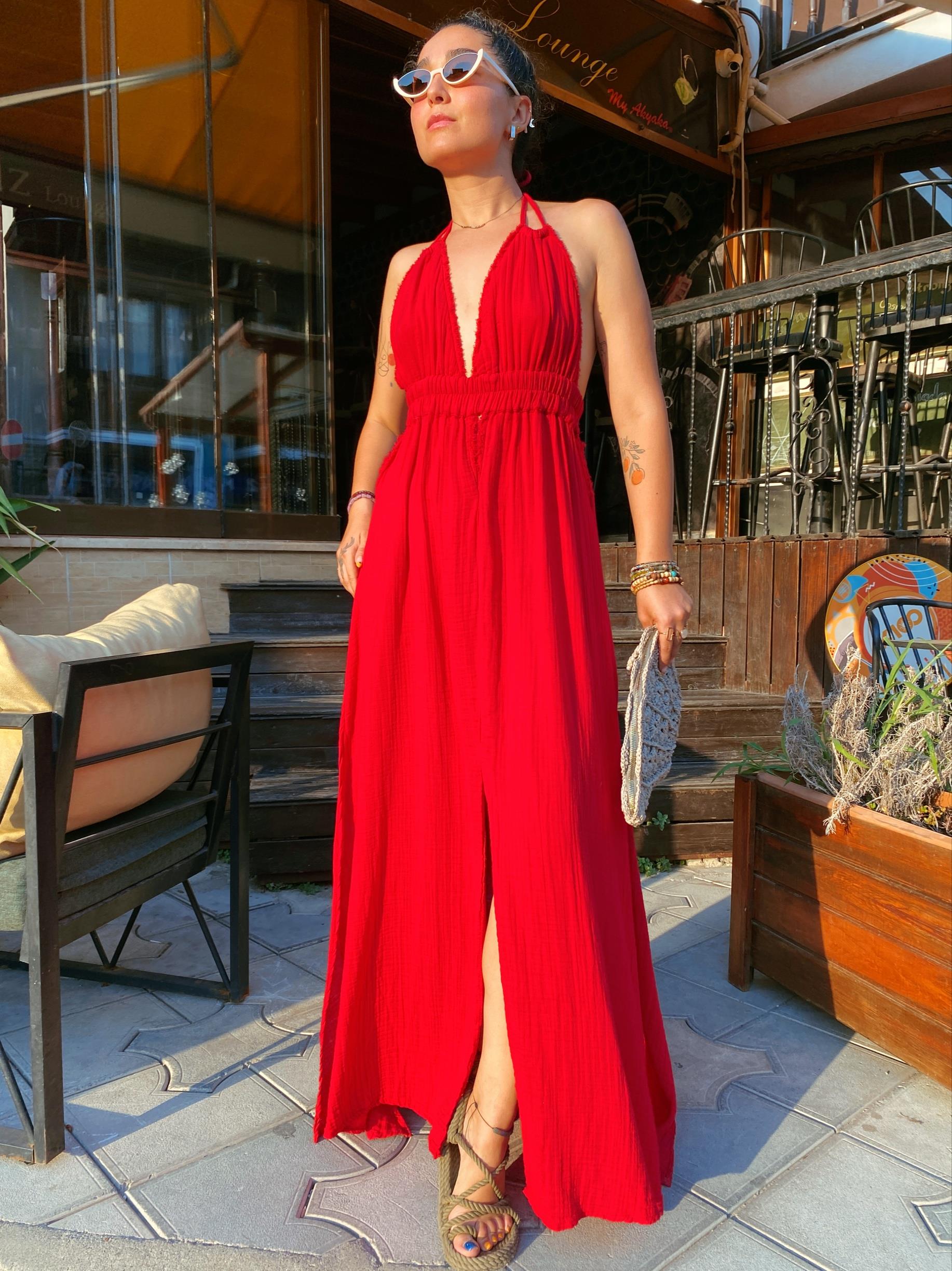 Sienna Elbise-BARBADOS CHERRY