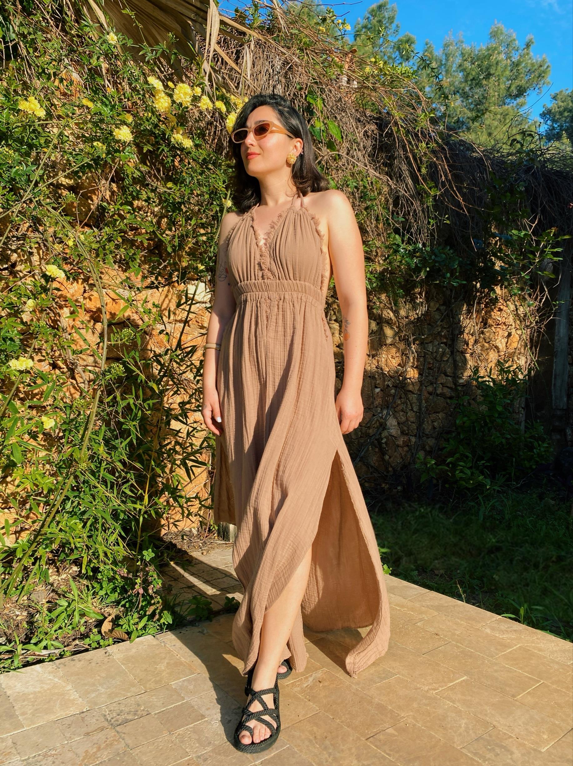 Sienna Elbise-PRALİNE