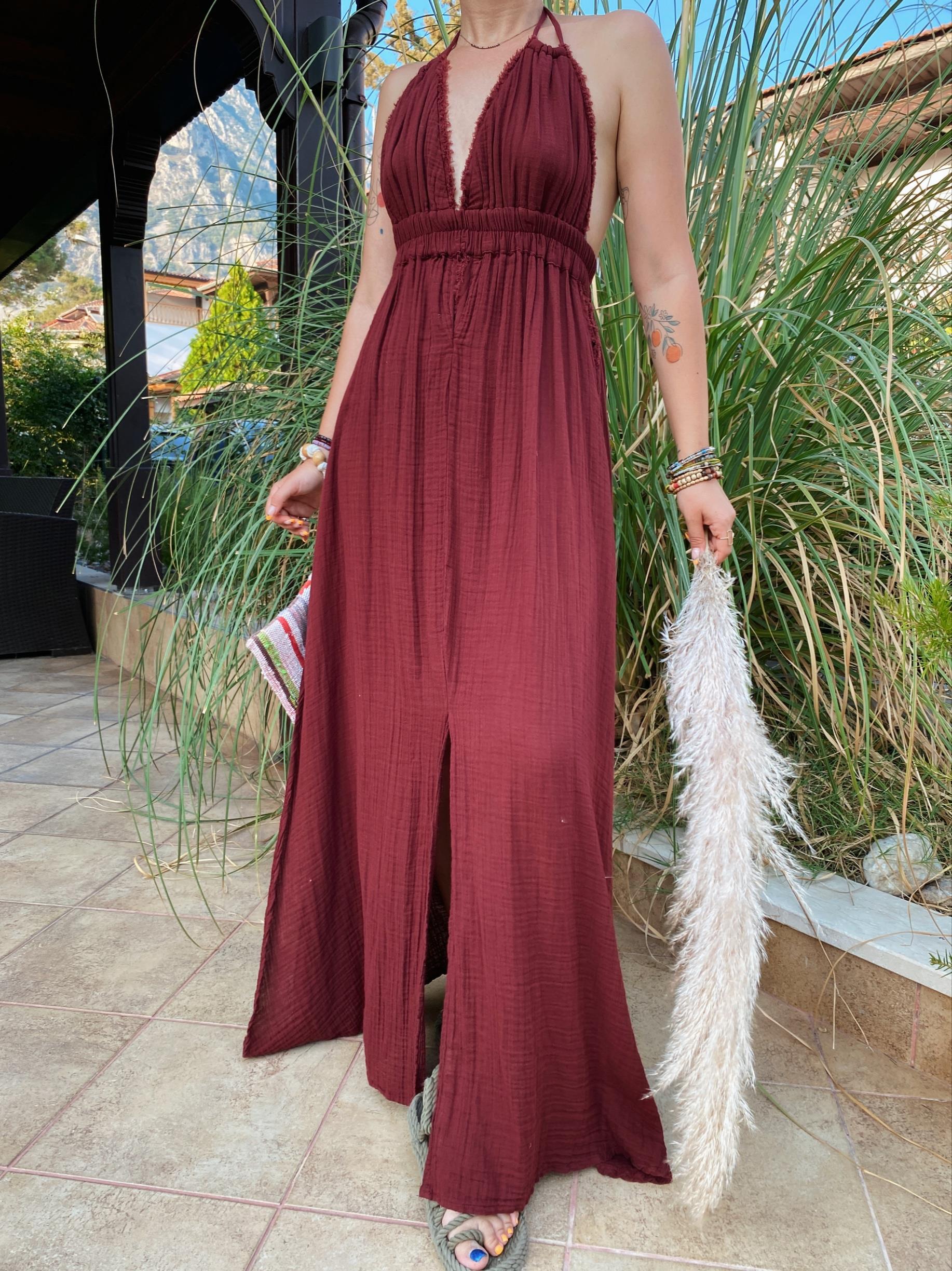 Sienna Elbise-RUBY WİND WİNE