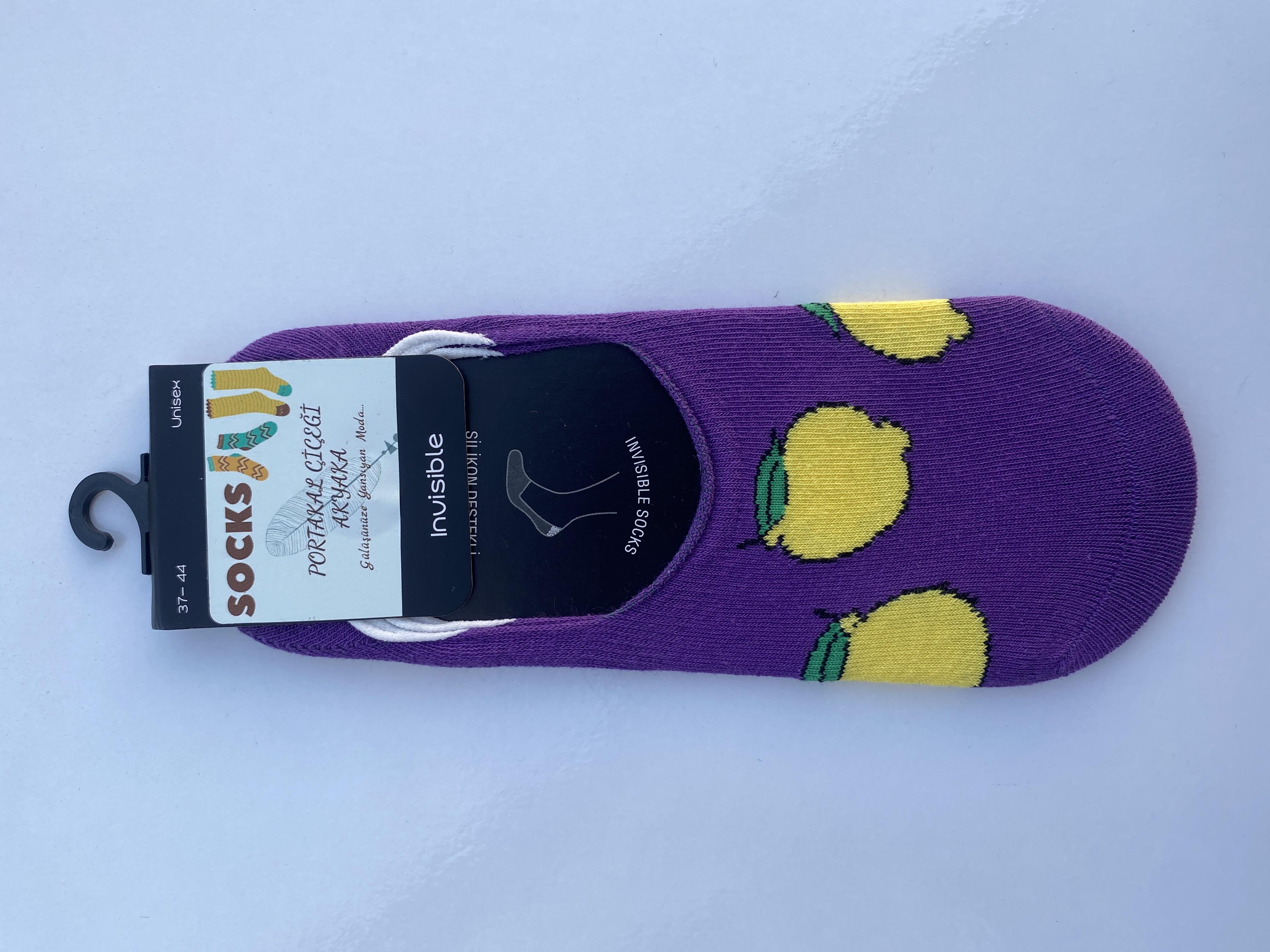 Unisex Babet Çorap LİMON