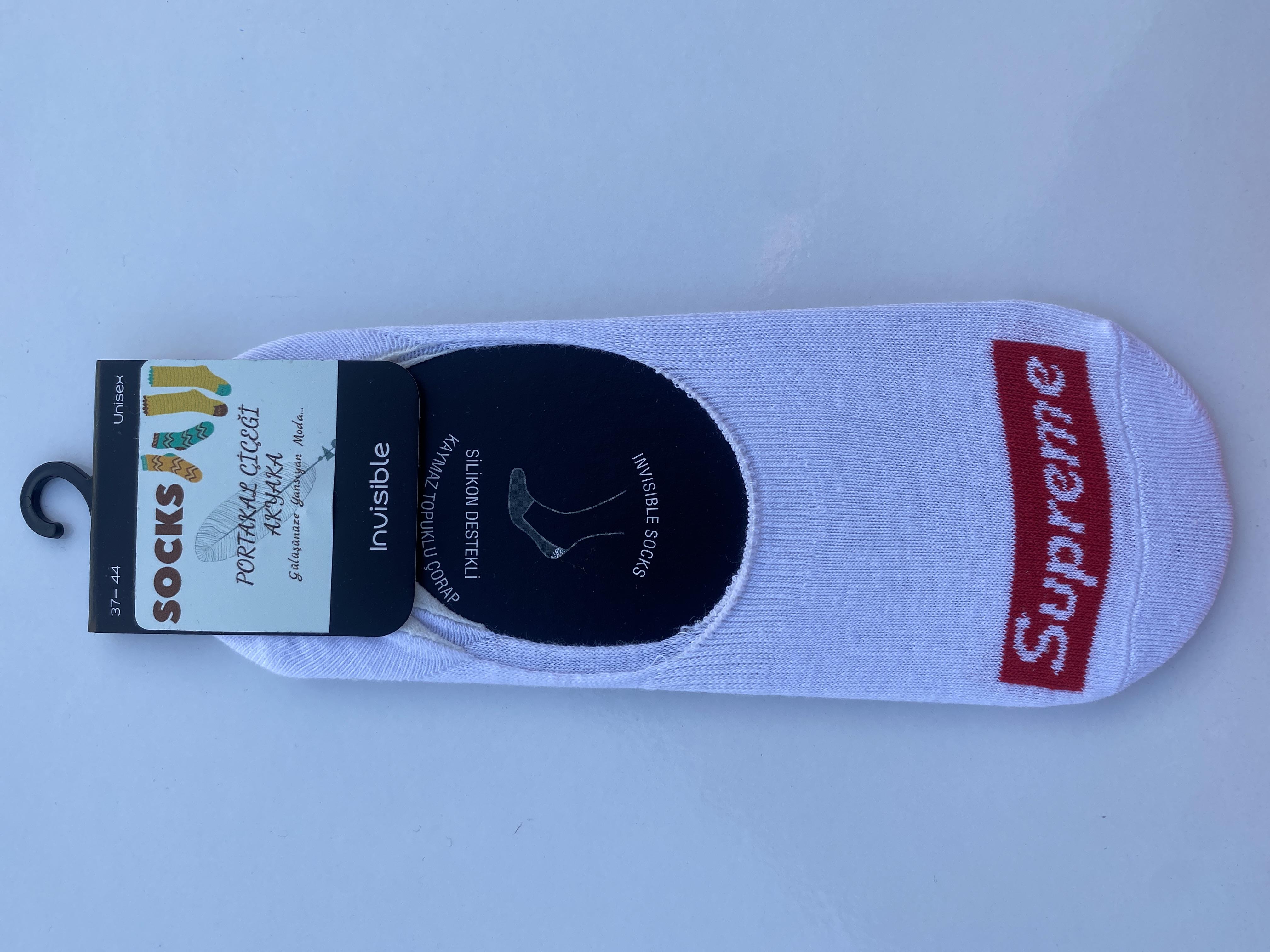 Unisex Babet Çorap SUPREME YAZILI
