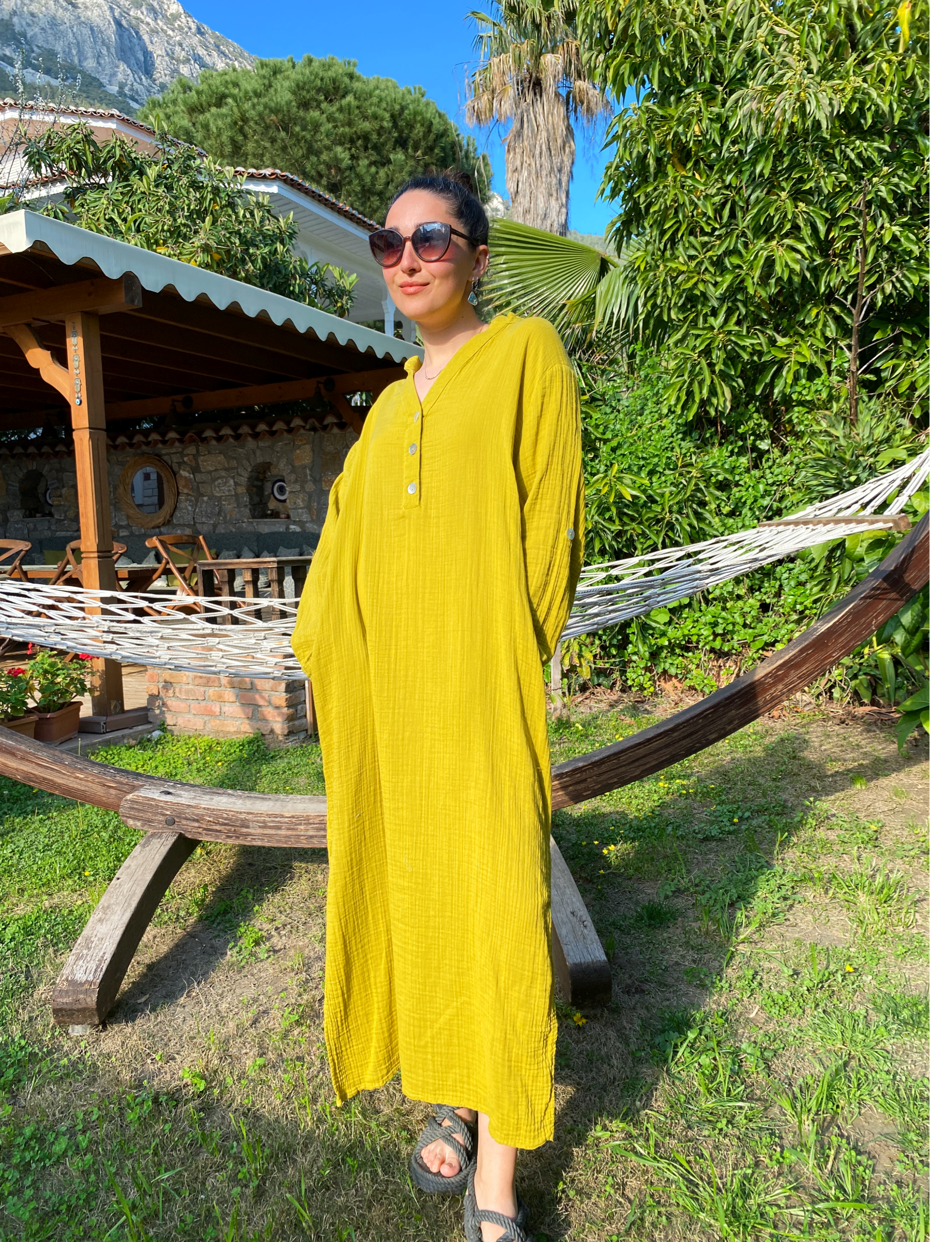 Visal Gömlek Elbise GOLDEN OLİVE