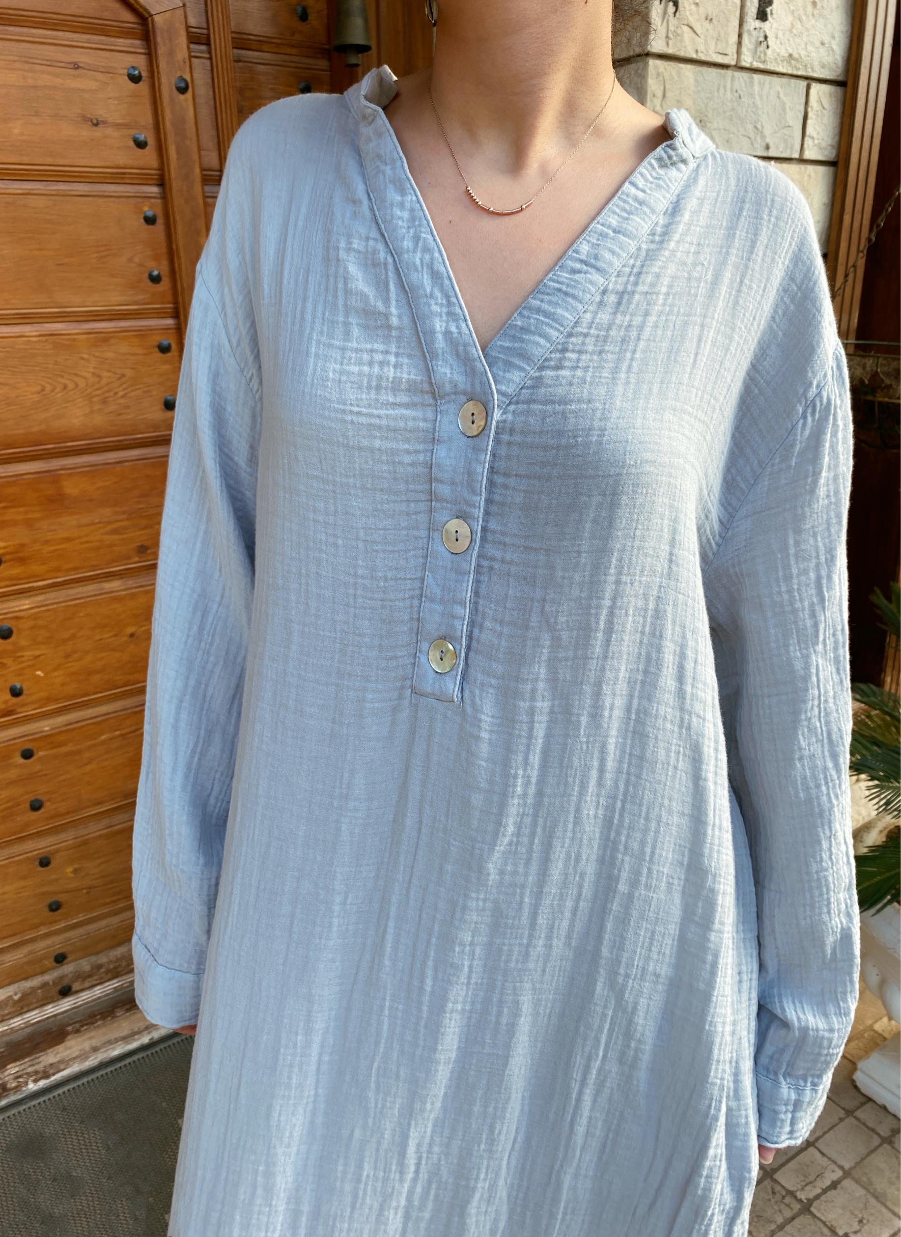 Visal Gömlek Elbise LİGHT GREY