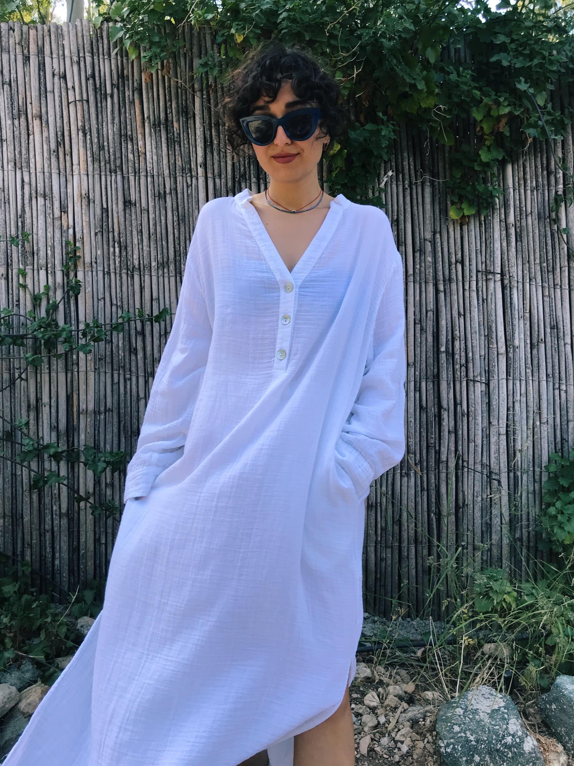 Visal Gömlek Elbise WHİTE