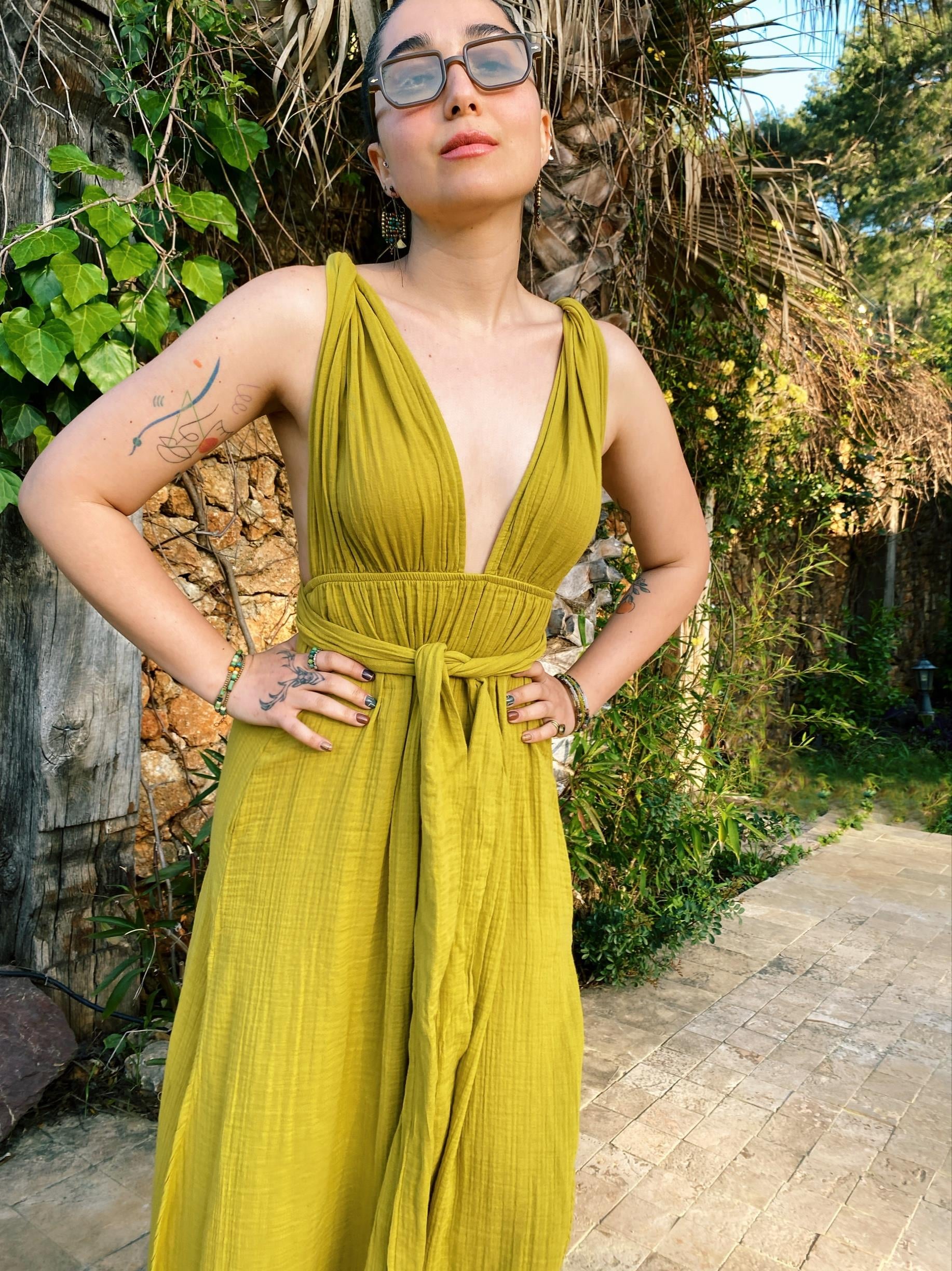 Winding Elbise GOLDEN OLİVE