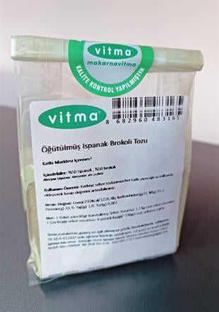 Öğütülmüş Ispanak-Brokoli Tozu