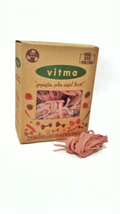 Kırmızı Pancarlı Uzun Şerit Makarna  Tagliatelle