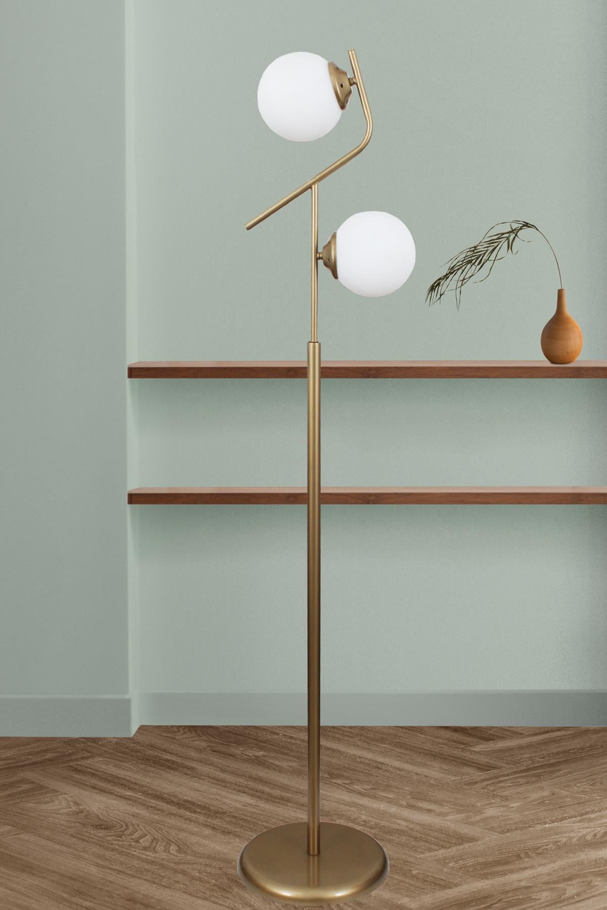 Lugo 2 Li Eskitme Lambader Beyaz Camlı Modern , Oturma Odası ,Yatak Odası , Salon Lambader