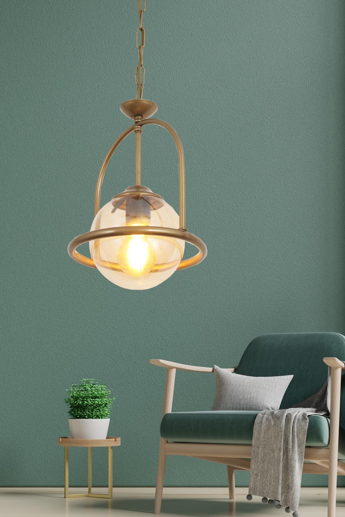  Arkas Tekli Eskitme Bal Camlı Sarkıt Çocuk Odası Kolidor Mutfak Avize  