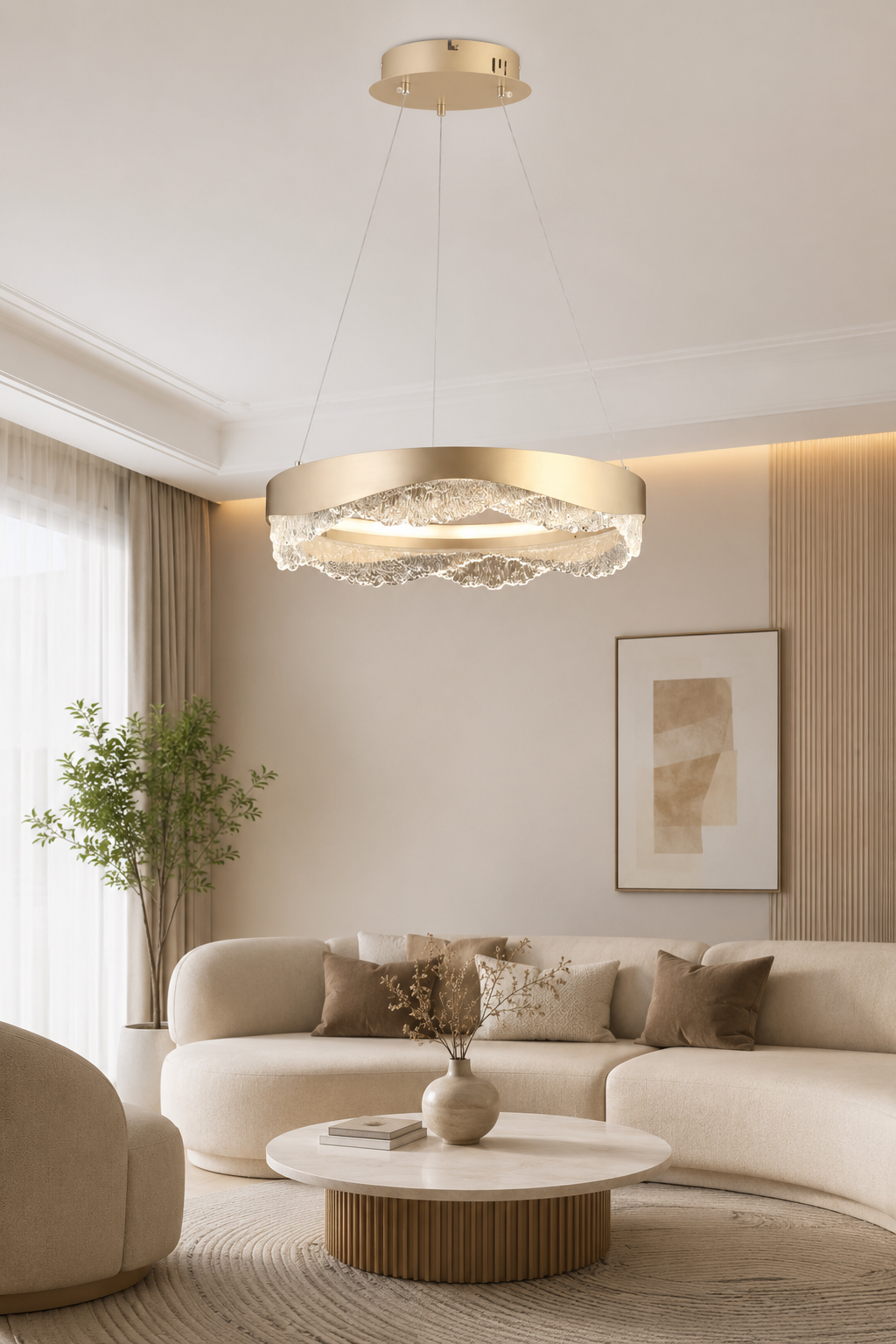 Alessi Bronz Sarkıt Led Avize Modern Luxury Salon Yatak Odası Avize