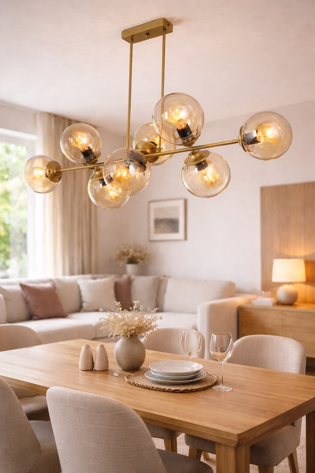 Arenny 8 Li Eskitme Avize Bal Cam Dekoratif Tasarım Yatak Odası Mutfak Salon Avize