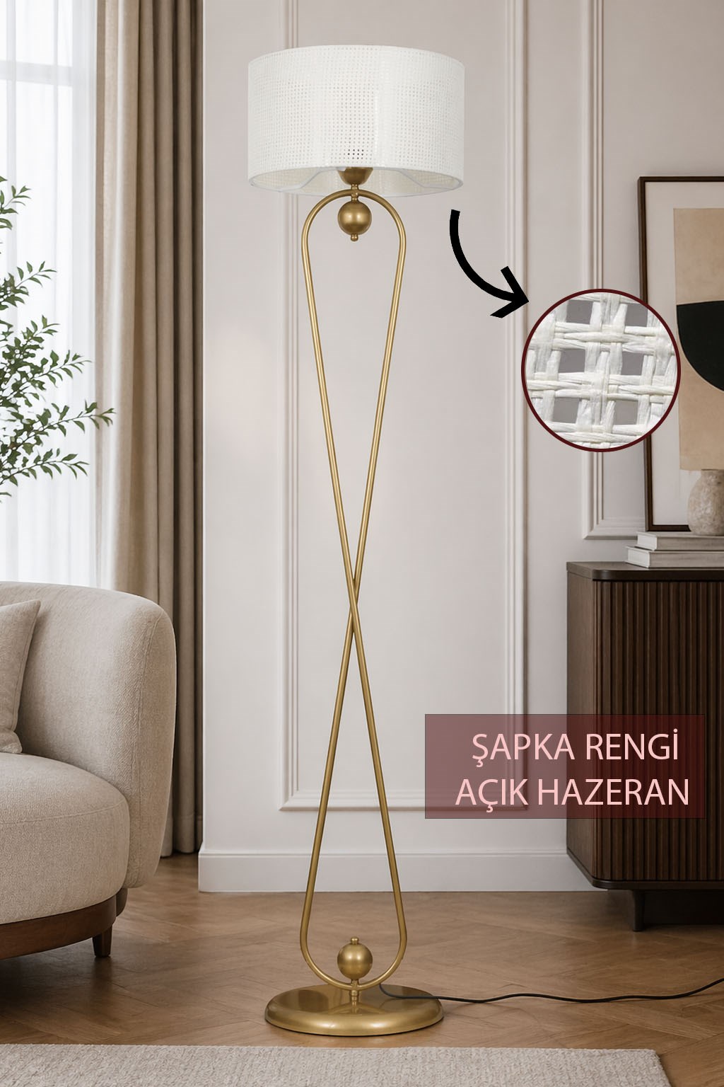 Delhi Eskitme Lambader Açık Ton Şapka Modern , Oturma Odası ,Yatak Odası , Salon Lambader