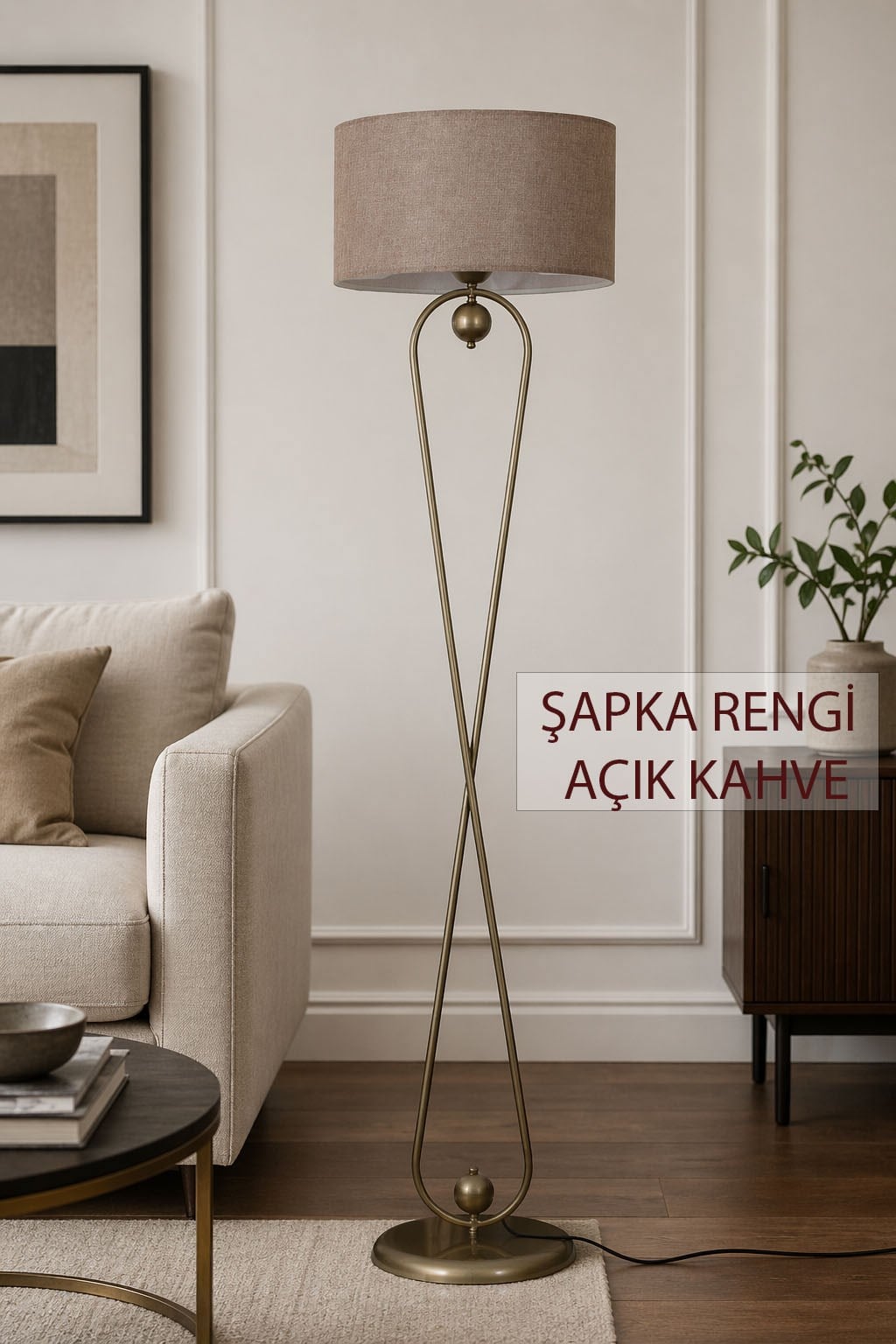 Delhi Tekli Eskitme Lambader-Açık Kahve Şapka