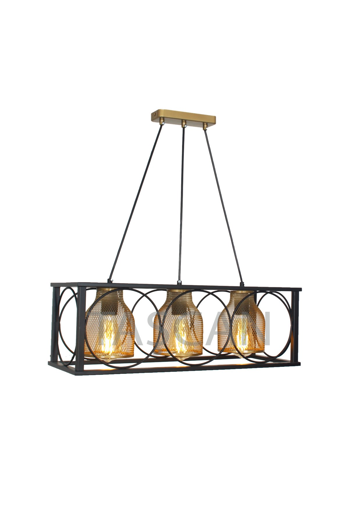 Ekinoks 3 Lü Siyah Sarkıt Avize