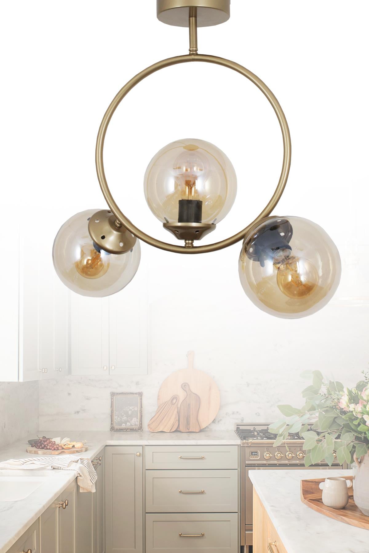 Evren 3 Lü Eskitme Avize Bal Camlı Yatak Odası Mutfak Salon Hol Koridor Avize