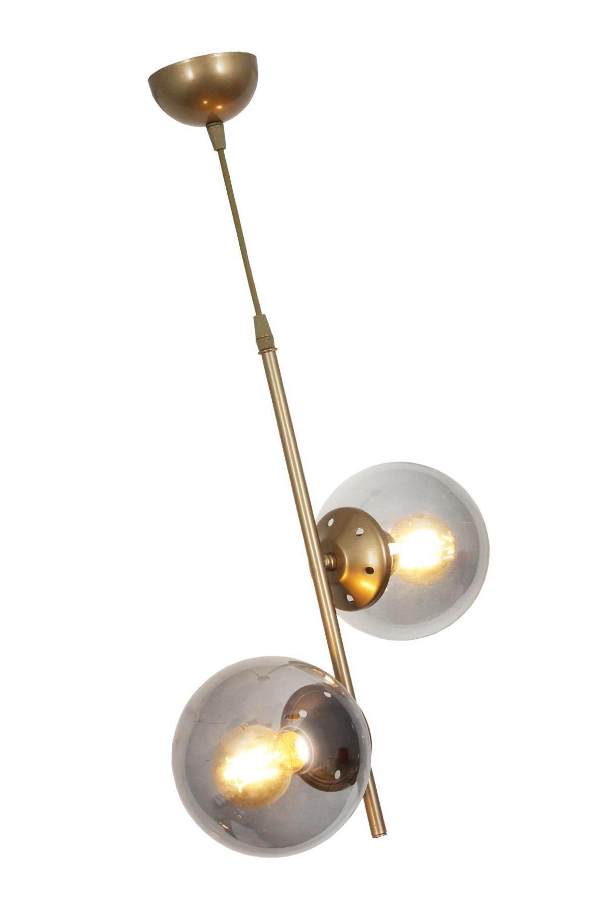 Ladin Li Eskitme Sarkıt Avize-Füme Camlı Dekoratif Tasarım Yatak