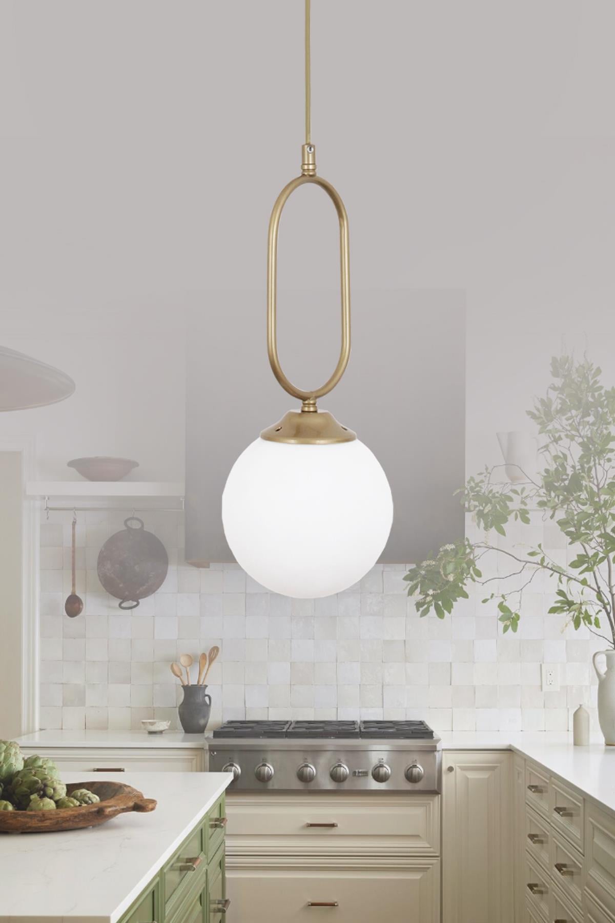 Pelo Tekli Eskitme Sarkıt Avize Beyaz Camlı Mutfak Koridor Hol Avize Beyaz Camlı