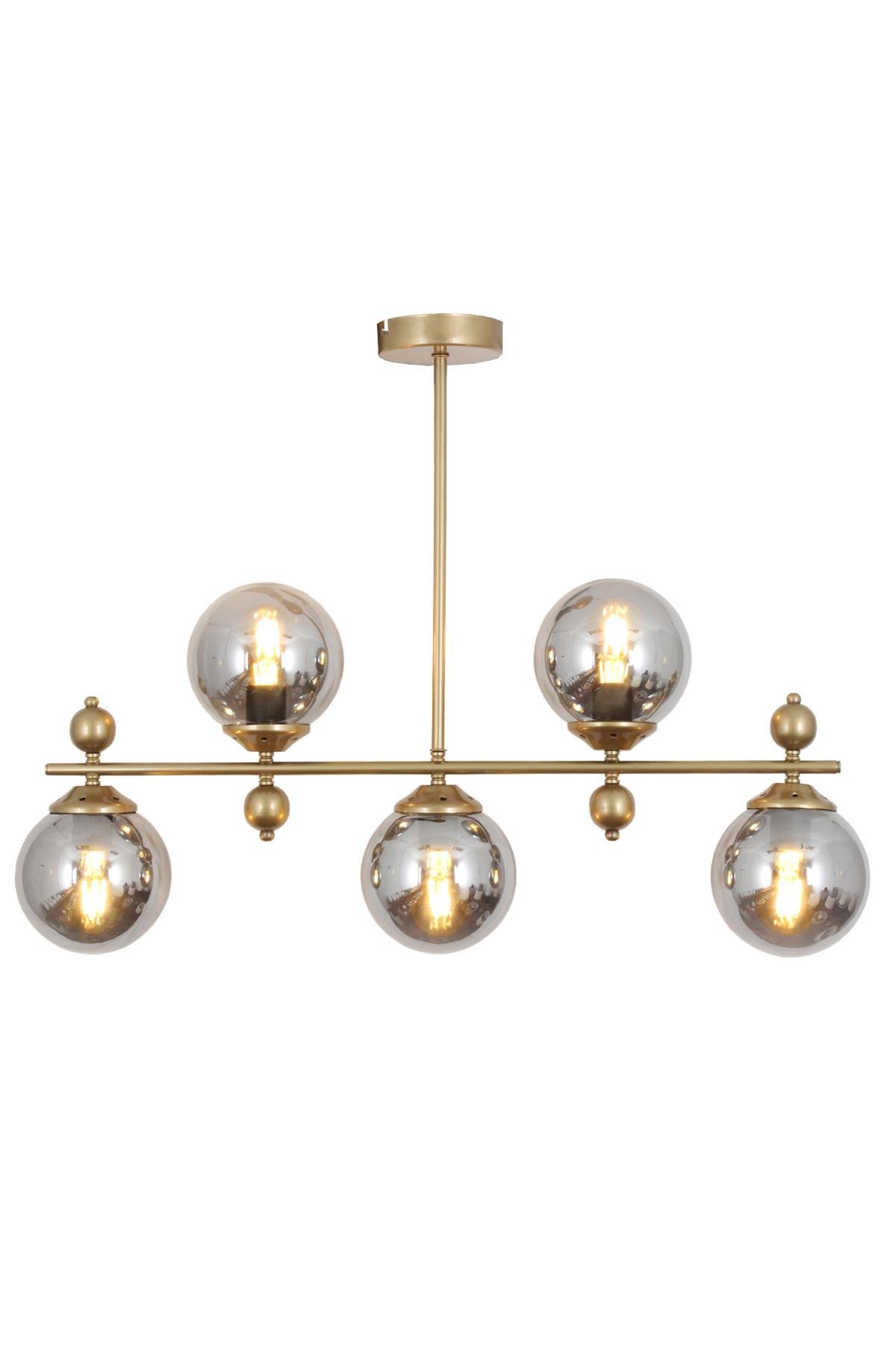 Serra li Eskitme Avize Füme Camlı Modern Mutfak Yemek Masası