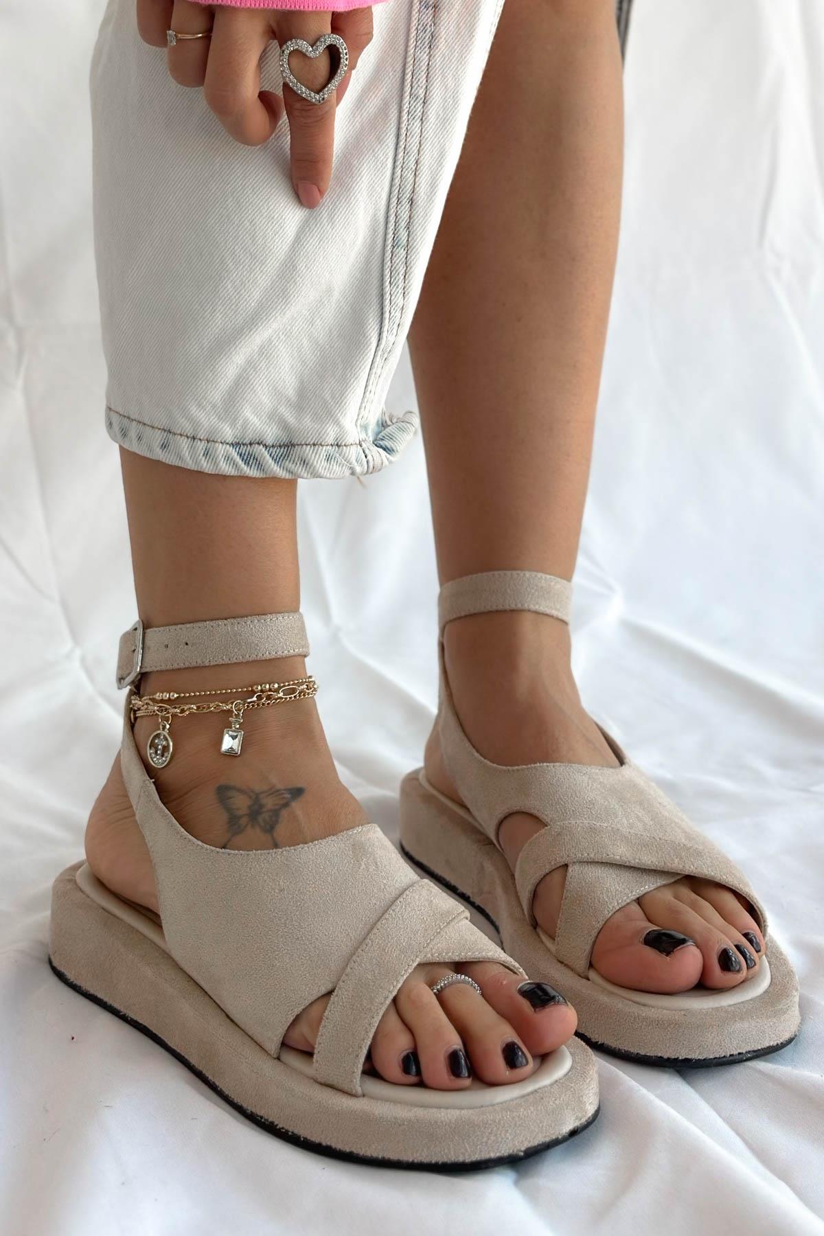 Sonia Bej Kadın Sandalet