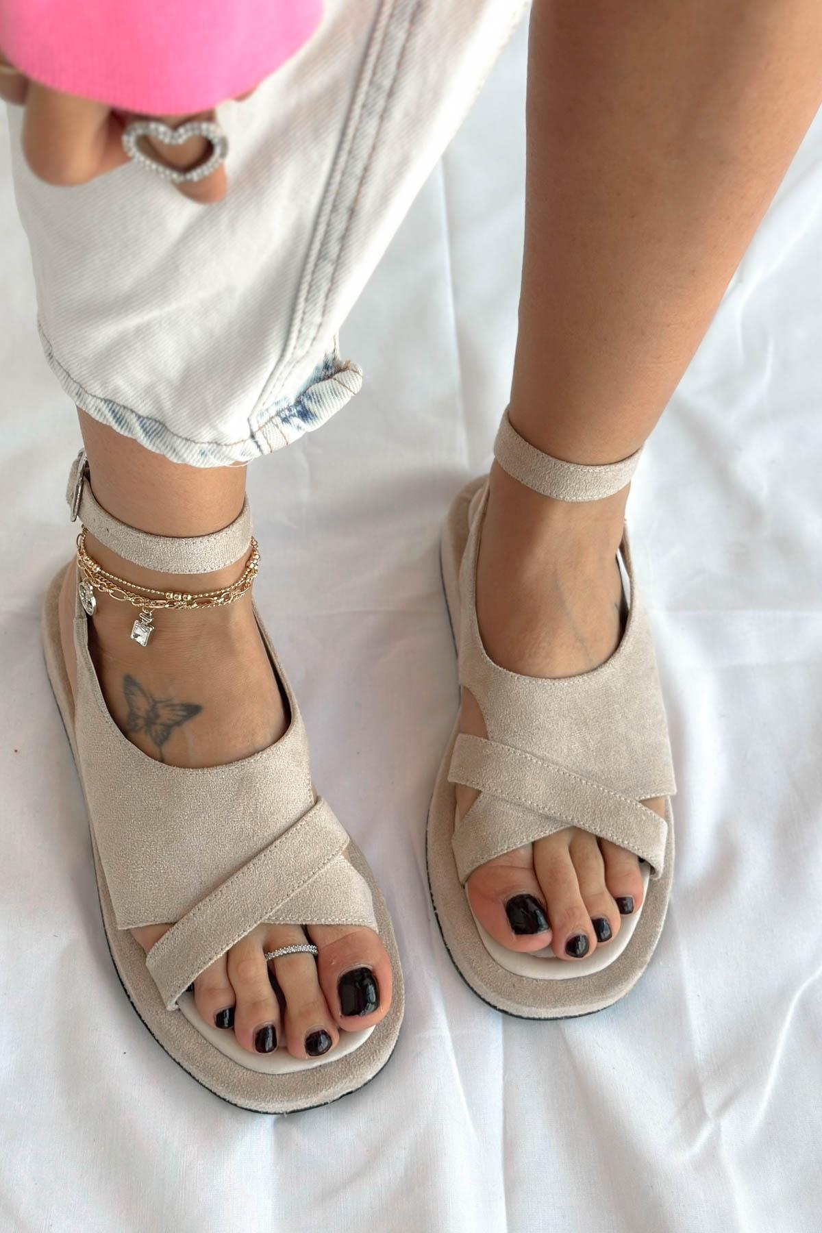 Sonia Bej Kadın Sandalet