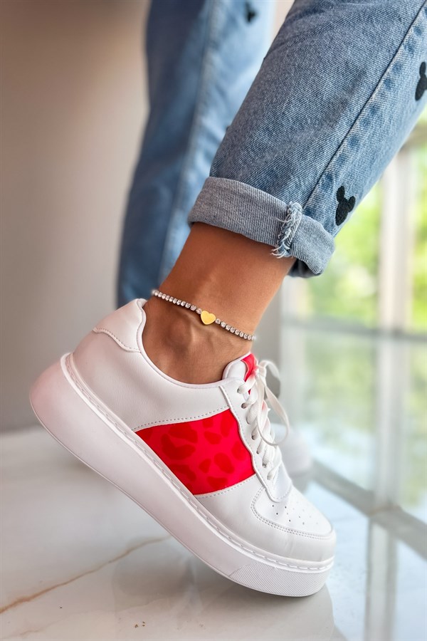 Conforti Kırmızı Desenli Sneakers