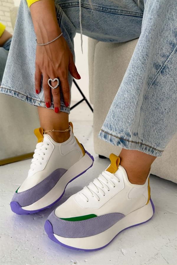 Drika Lila Beyaz Sneakers
