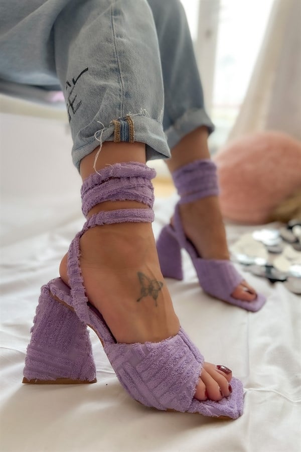 Miami Lilac Heeled Sandals