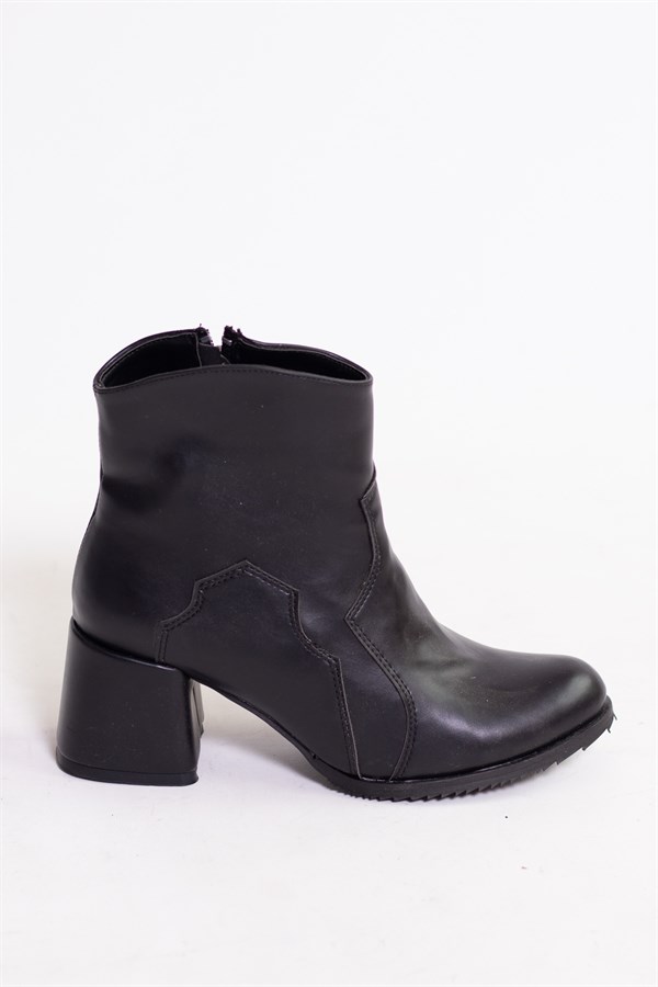Papel Black Leather Western Boots