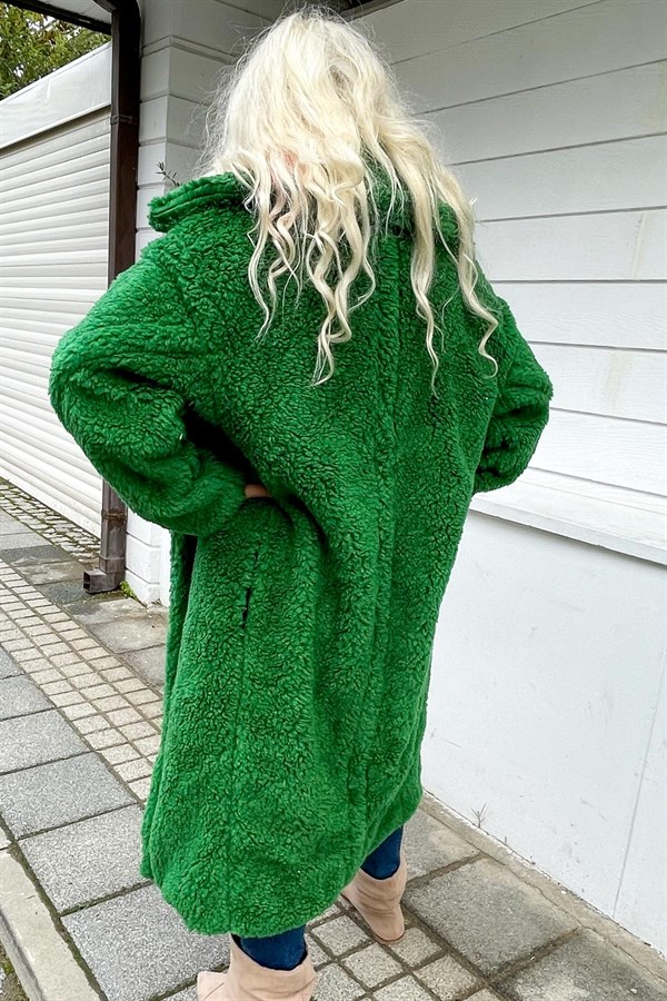 Asos Green Plush Teddy Furry Cooats