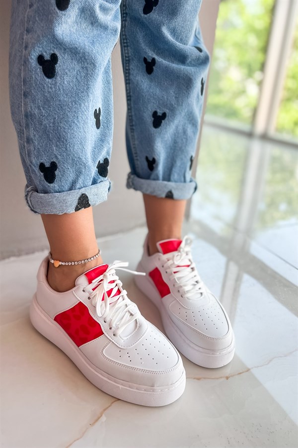 Conforti Kırmızı Desenli Sneakers
