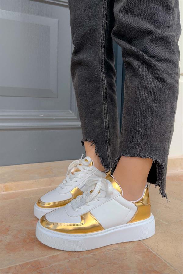 Flashy Gold Sneakers