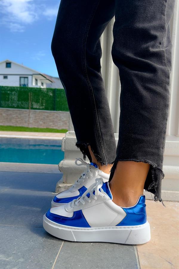 Flashy Metalik Mavi Sneakers