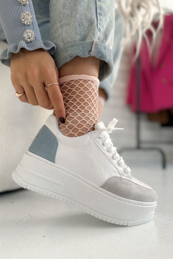 Neo Mavi Beyaz Gri Sneakers