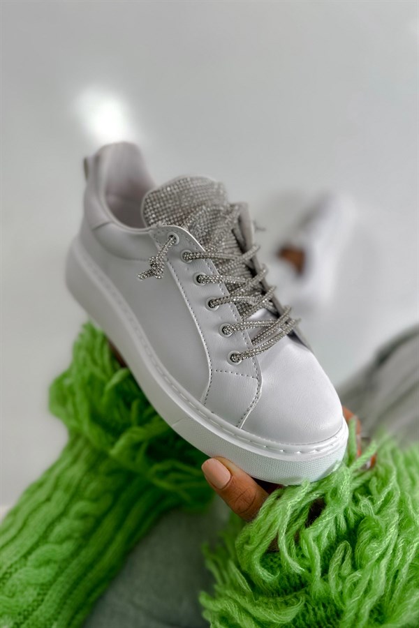 Ruby Beyaz Deri Sneakers