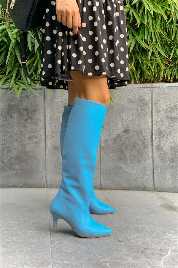 Supremm Baby Blue Leather Boots