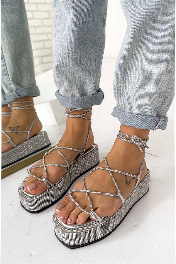 Starry Gümüş Sandalet